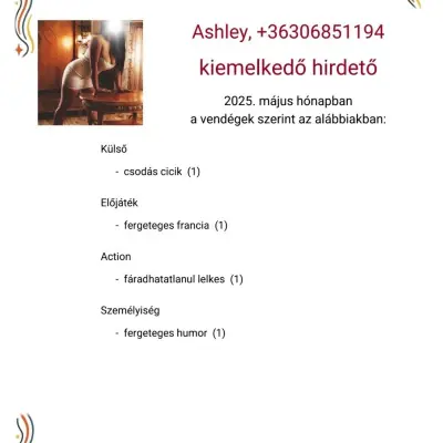 Ashley Szexpartner hirdetők IX. kerület Budapest kép