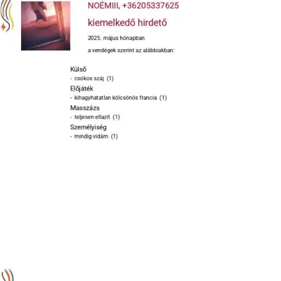 NOÉMIII Masszázs hirdetők XIV. kerület Budapest kép